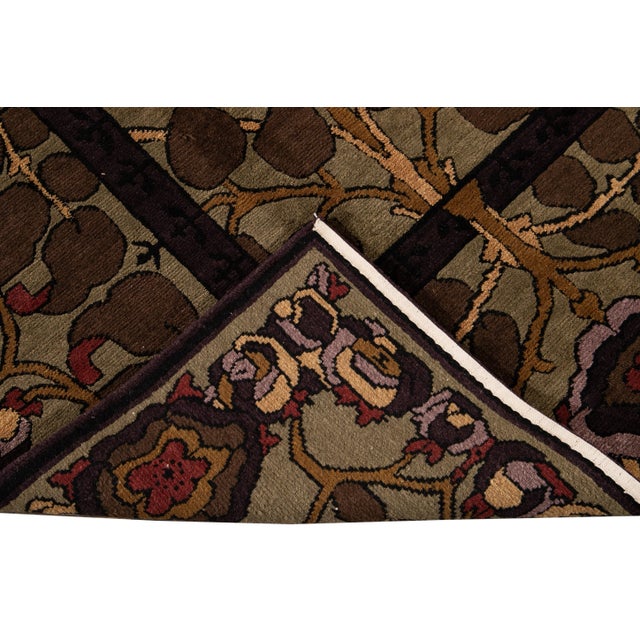 21st Century Modern Arts & Crafts Tibetan Wool Rug For Sale - Image 4 of 13