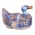 Vintage Italian Blue & Gold Duck Tureen by Meiselman Imports For Sale