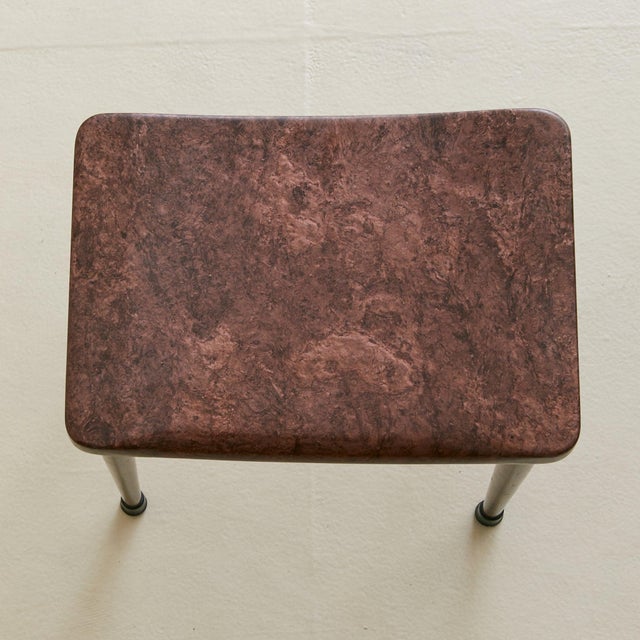 Italian Lacquered Goatskin Stool in the Manner of Aldo Tura, 1960s For Sale - Image 9 of 18