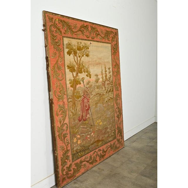 French 19th Century Large Fox Tapestry on Frame For Sale - Image 4 of 12