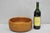Vintage Mid Century Danish Modern Carved Teak Wood Round Salad Fruit Bowl (B). Circa Late 20th Century. Measurements: 4" H...