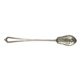 English Sterling Silver Serving Spoon For Sale