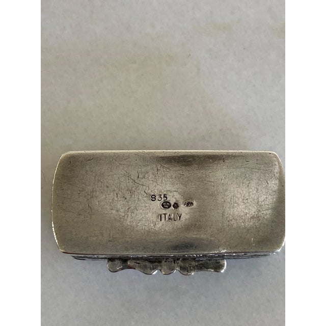 Vintage Italian Sterling Silver Pill Box For Sale In San Diego - Image 6 of 6