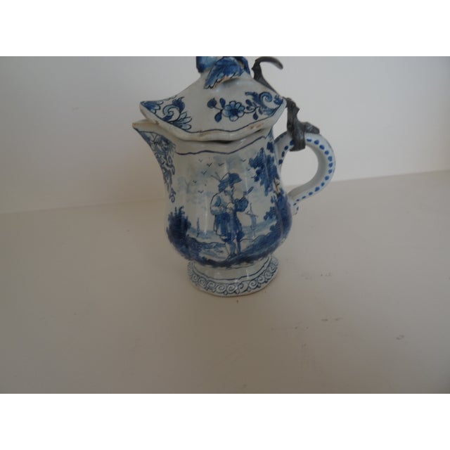 Rare 18th Century Delft Pitcher by Hugo Brouwer For Sale - Image 4 of 7