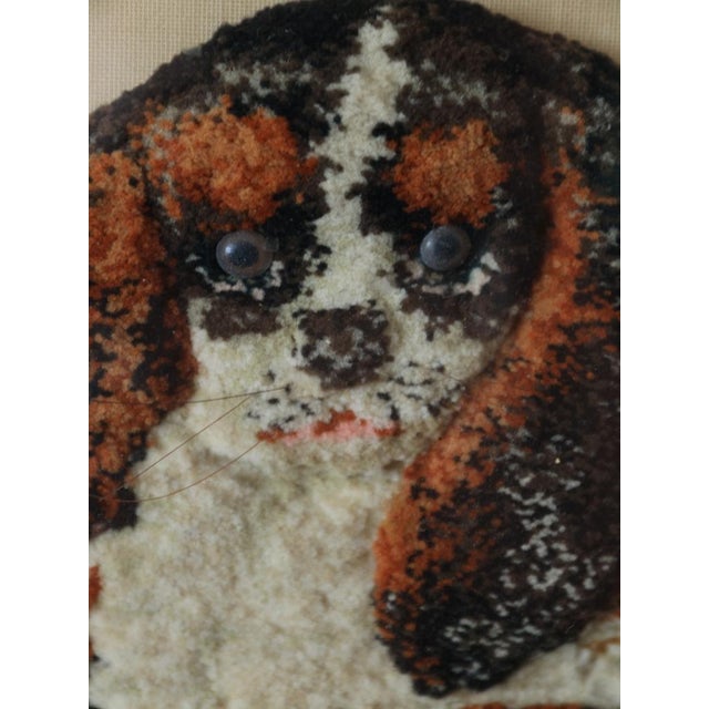 Large Framed 19th Century Folk Art Woolwork of a King Charles Spaniel on a Cushion For Sale - Image 11 of 15