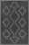 Momeni Contemporary Indoor/Outdoor Hampton Fog Rug in Black, 3'3" x 5' For Sale