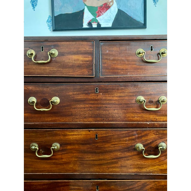 Chippendale Antique Mid-1700s British Chippendale Mahogany Chest For Sale - Image 3 of 14