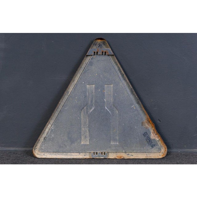 Metal Street Sign in Sheet Metal from Vitracier/Neuhaus For Sale - Image 7 of 9