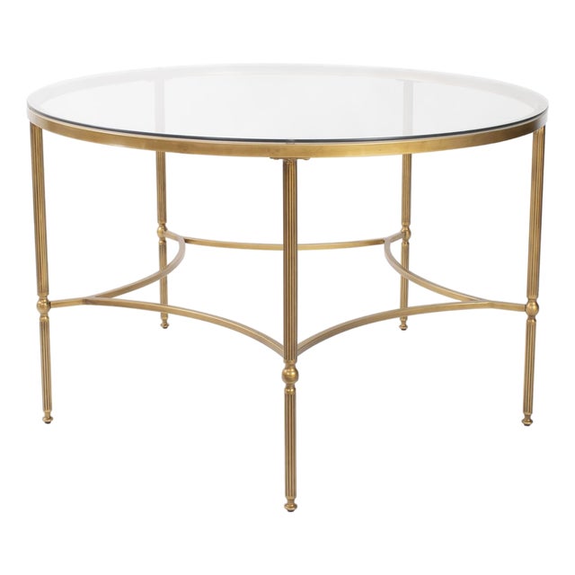 Bonnifait Antique Gold Round Dining Table For Sale