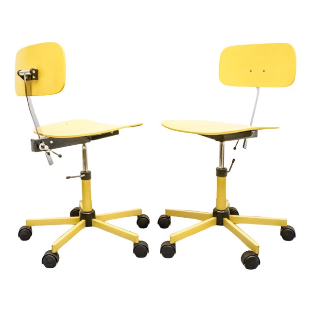 Vintage Danish Drafting Chairs by Jørgen Rasmussen for Rabami, 1975, Set of 5 For Sale