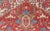 Early 20th Century Antique Persian Serapi Carpet in Warm Red Ivory and Blue With Geometric Design For Sale - Image 9 of 13