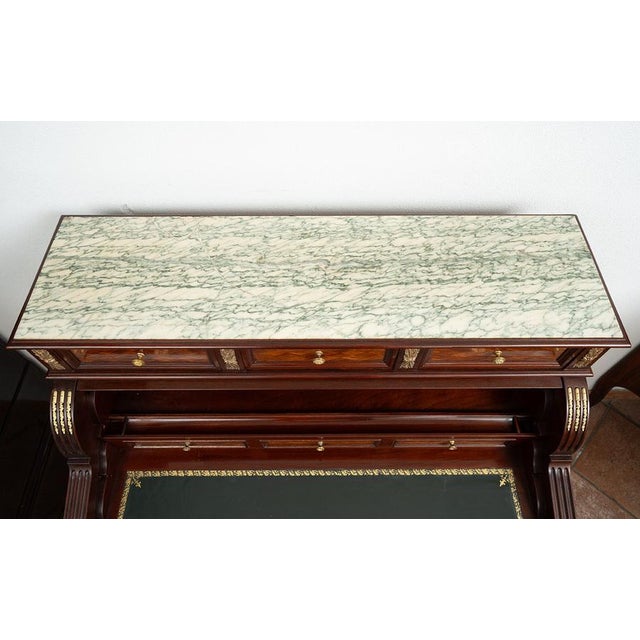 Antique Napoleon III Roller Desk in Polychrome Wood, France, 19th Century For Sale - Image 5 of 8
