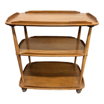 Model 458 Drinks Trolley in Elm and Beech from Ercol For Sale