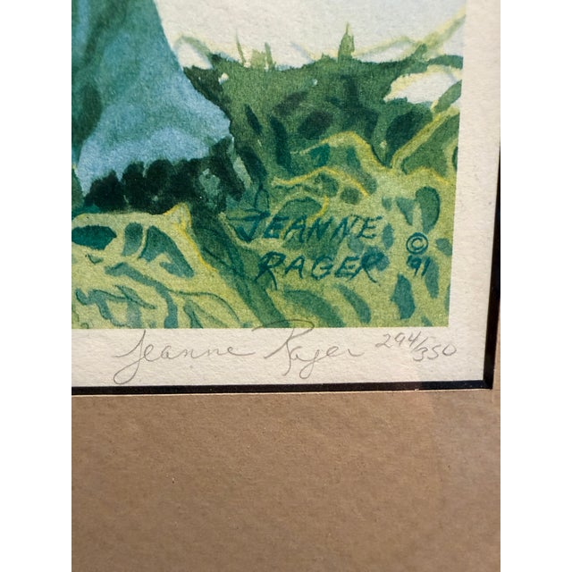 A lovely example of American western regionalist art, this hand-signed limited edition print by Jeanne Rager depicts three...