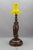 Art Deco Table Lamp with Owl Sculpture and Yellow Glass Lampshade, 1920s For Sale - Image 13 of 18