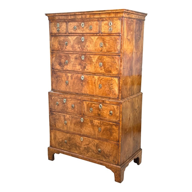 18th Century GeorgianWalnut Tallboy Chest on Chest, 1720 For Sale