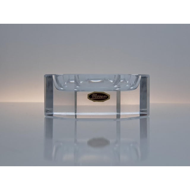 Moser Ashtray in Clear Crystal, 1970s For Sale - Image 6 of 12