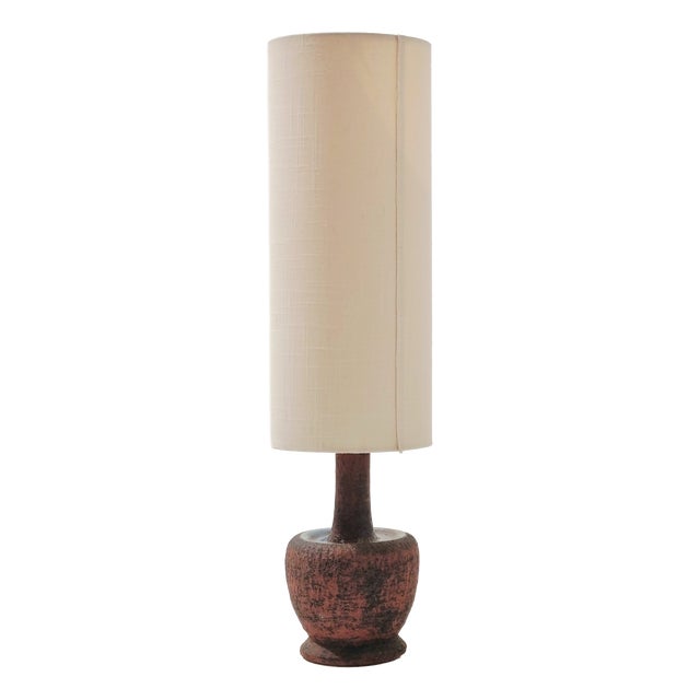 Mid-Century Modern Scandinavian Pottery Lamp, 1960s For Sale