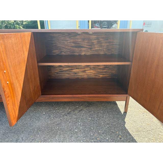 Wood Richard Artschwager Studio Crafted Four Drawer Walnut Credenza Dresser, 1960s-Unsigned For Sale - Image 7 of 12
