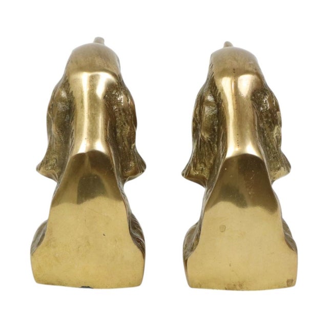 Vintage Brass Bookends for Irish Setter Dogs, 1970s, Set of 2 For Sale - Image 12 of 15