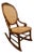 Antique Victorian Carved Wood Hand-Caned Rocking Chair For Sale