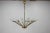 Metal Glass & Brass Chandelier, 1970s For Sale - Image 7 of 10