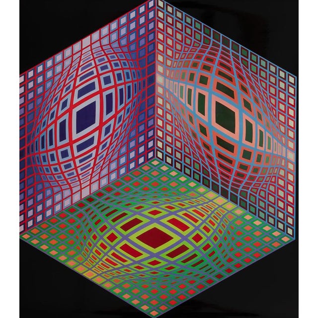 Modern Victor Vasarely, TEST 2, Photogravure For Sale - Image 3 of 5