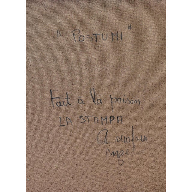 Angelo Donadoni, Postumi, 1990, Oil on Wood, Framed For Sale - Image 12 of 13