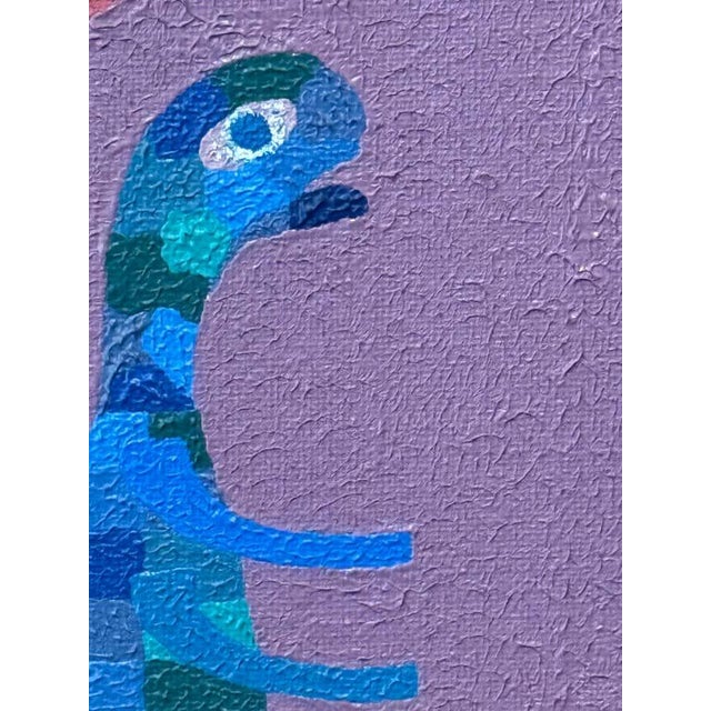 1970s "Three Worlds", Post-Modern Acrylic Painting by Stanley Donald Tschopp For Sale - Image 5 of 7