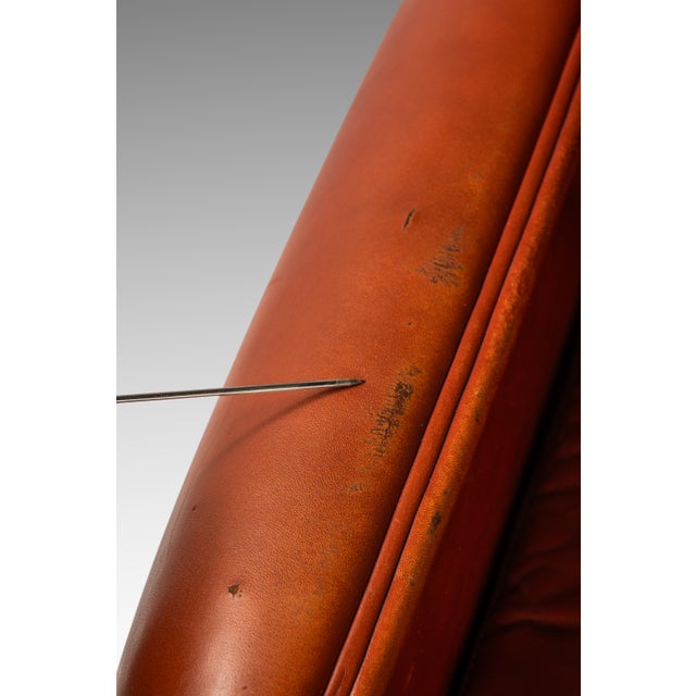 Rare Set of Two (2) Swivel Lounge Chairs in Leather by Frank Doerner for Doerner Faultless Limited Release for John Stuart, Usa, C. 1970s For Sale - Image 17 of 18