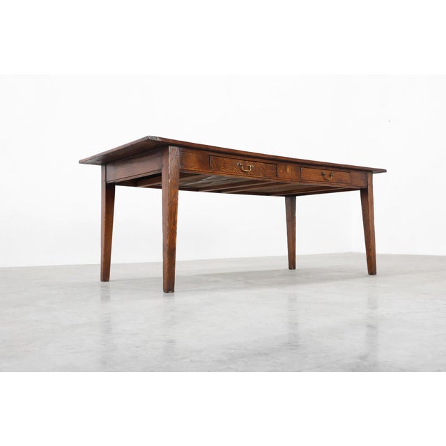 French Provincial Farmhouse Table in Oak, 1800s For Sale - Image 10 of 14