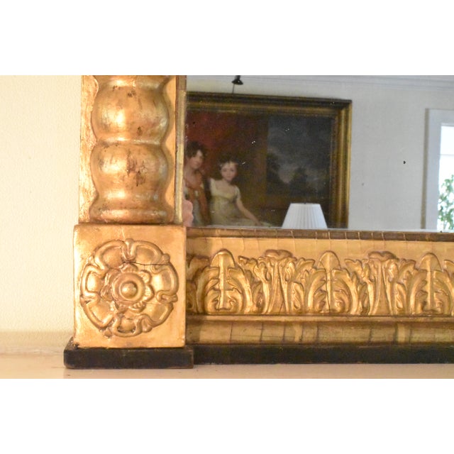American Empire Overmantle Mirror For Sale - Image 4 of 6