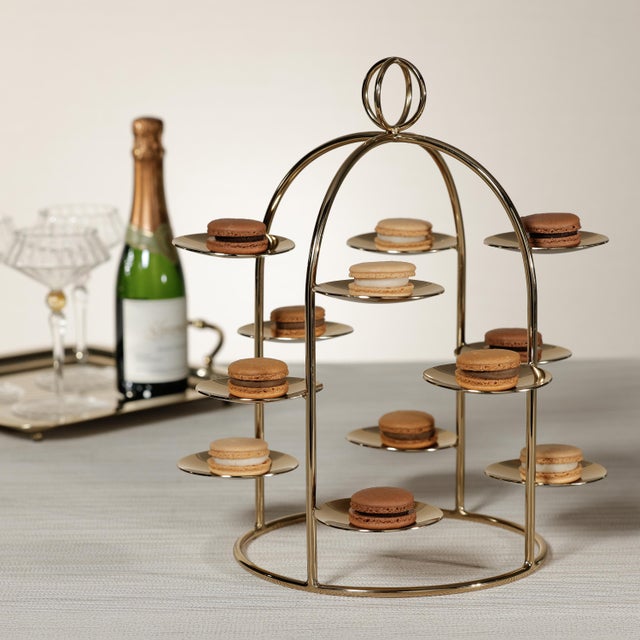 Kenneth Ludwig Chicago The Grand High Tea Tower-12 cups, Polished Gold