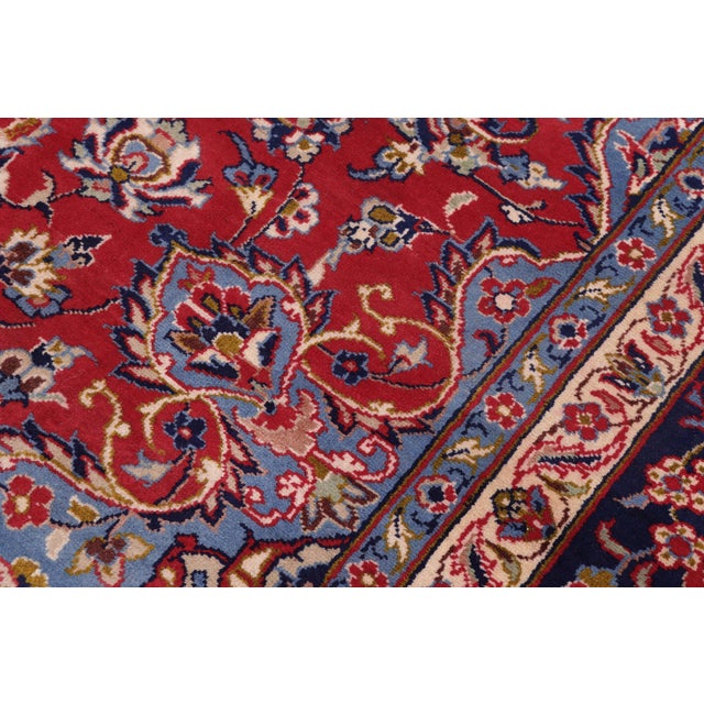 Textile 1960s 9'11" X 13'10" Hand-Knotted Wool Area Rug - Traditional Medallion For Sale - Image 7 of 8