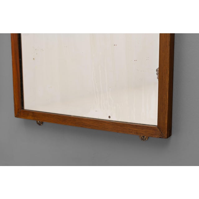 1950s Vintage Oak Framed Mirrors, 1950 For Sale - Image 5 of 7