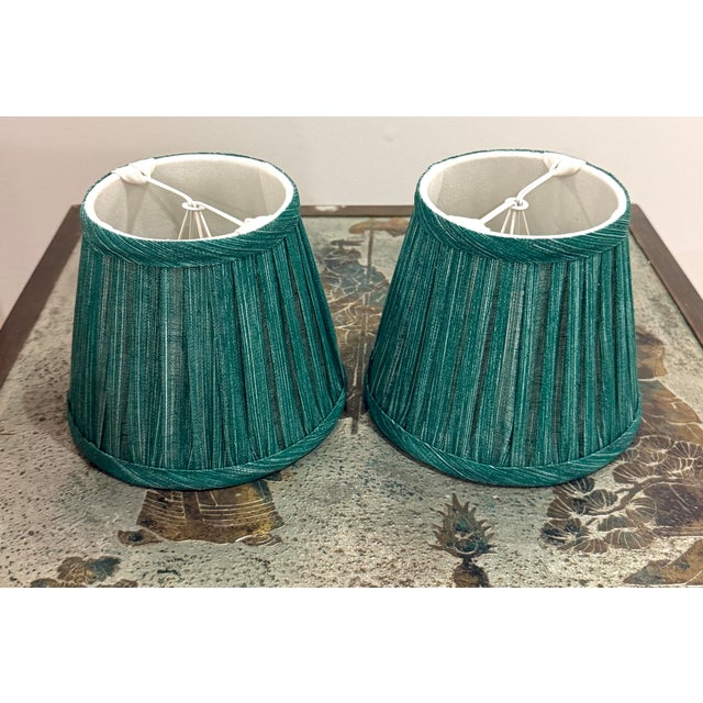 Pair Fermoie "Aventurine" Shades For Sale - Image 4 of 10