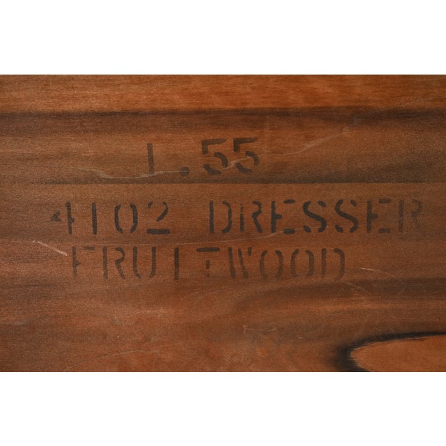 Romweber Style French Provincial Louis XV Carved Fruitwood Wall Mirror, 1950s For Sale - Image 9 of 10