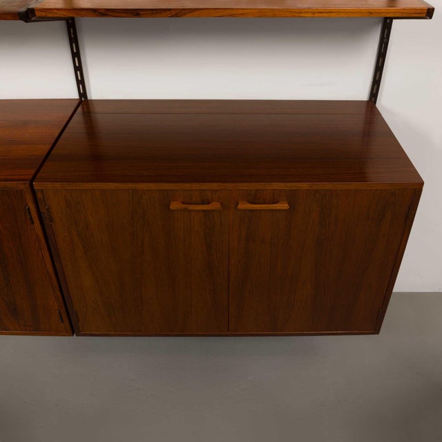 1960s Vintage Kai Kristiansen's Fm Reolsystem Shelving System in Rosewood 1960s W/Cabinets For Sale - Image 5 of 10