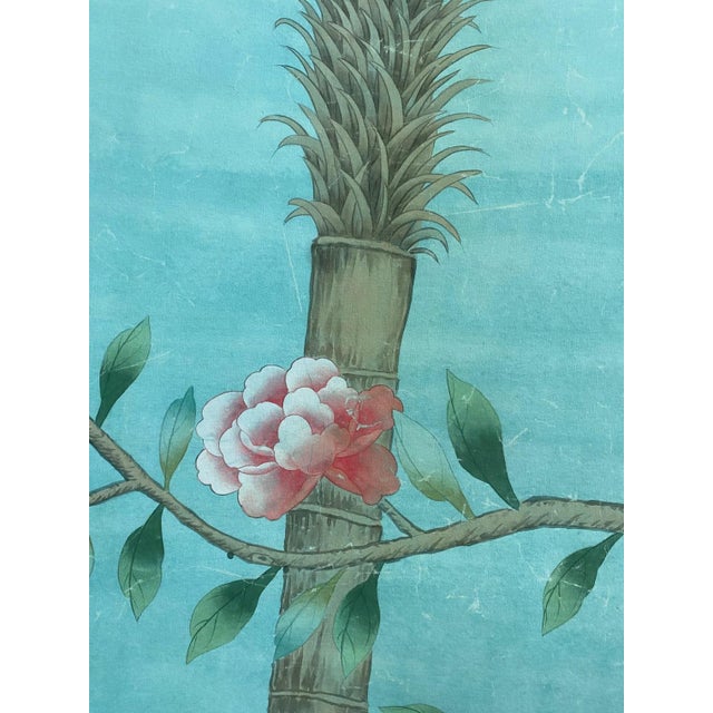 Paper W24”*h53“/Panel, Amazonia Triptych, Wall Artwork, Painting , No Frame, Tea Wallpaper For Sale - Image 7 of 8