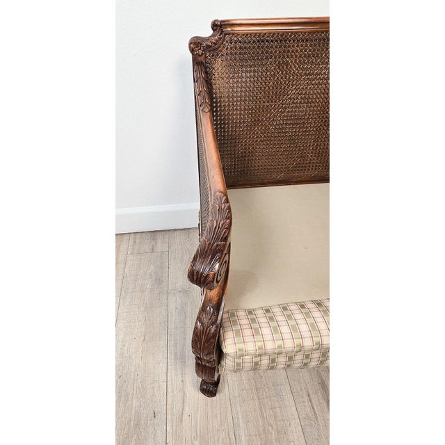 Wood Pair of Edwardian Caned Club Chairs, Circa 1920 For Sale - Image 7 of 11