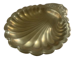 Mid-Century Brass Shell Platter