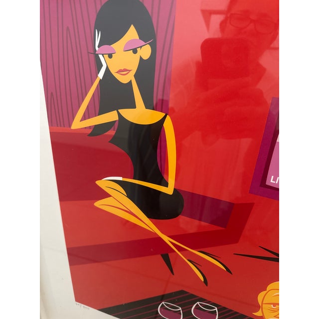 Paper “Shag”Josh Agle Elsa and the Raven Signed Numbered Serigraph 2006 Framed 24|200 For Sale - Image 7 of 8
