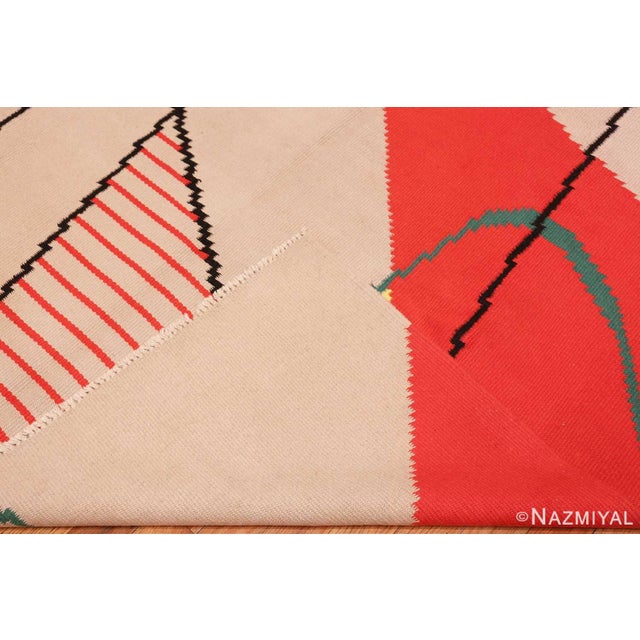 Art Deco Nazmiyal Collection Antonin Kybal Vintage French Kilim Rug For Sale - Image 3 of 10