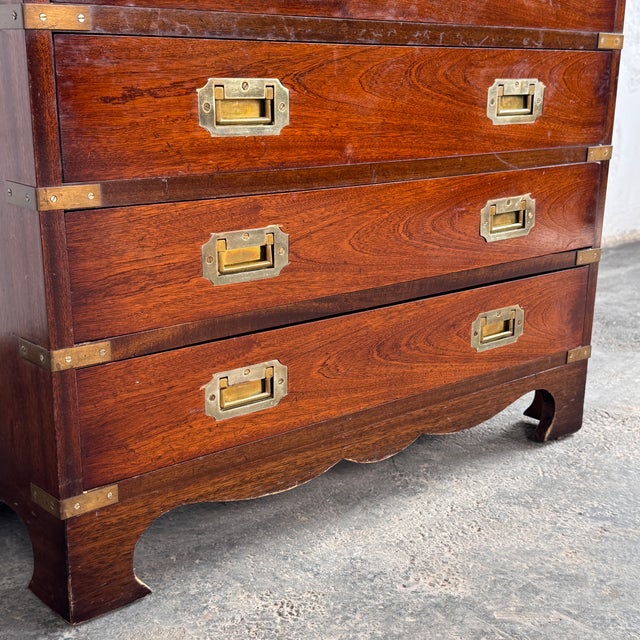 British Mahogany Military Chest, Early 1900s For Sale - Image 14 of 15