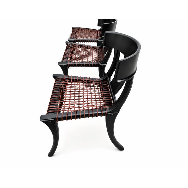 1980s Vintage Klismos Dining Chairs - Set of 6 For Sale - Image 4 of 7