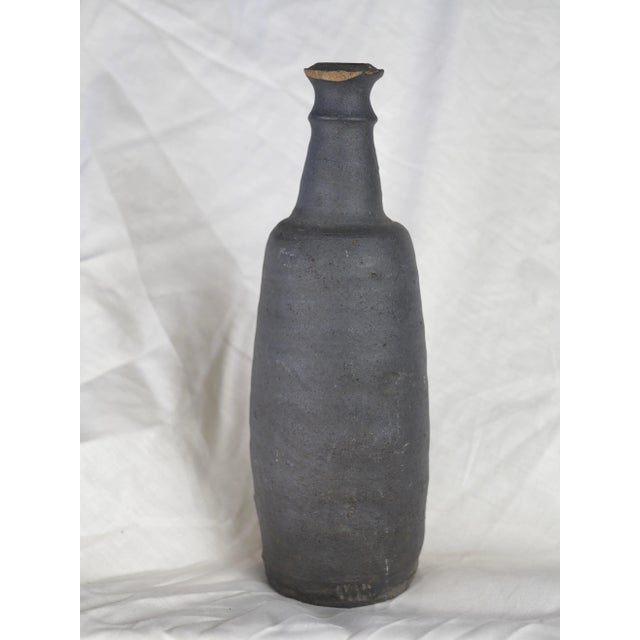 Ceramic 19th French Ger Norman Stoneware Bottle Blue Type 2 For Sale - Image 7 of 13