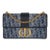 Blue Denim Oblique 30 Montaigne East West Chain Bag For Sale