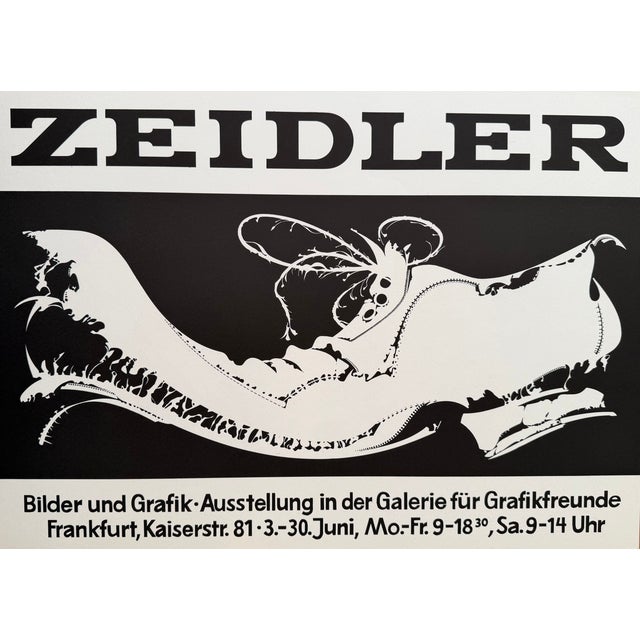 Elevate your space with exhibition poster by German artist Hans Joachim Zeidler, created for Galerie für Graphikfreunde in...