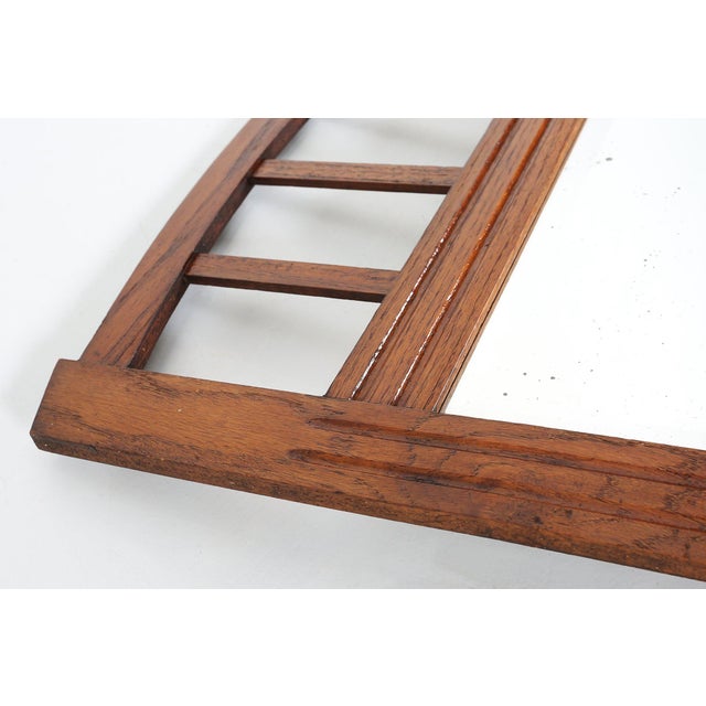 1930s Art Deco Mirror in Wood with Facet Cut Mirror, 1930s For Sale - Image 5 of 11
