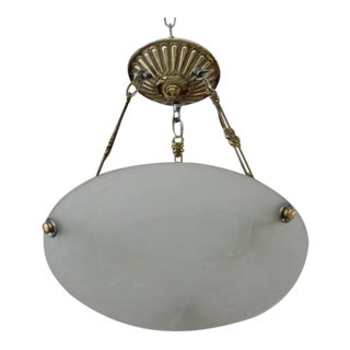 Art Deco Lalique Style Chandelier For Sale